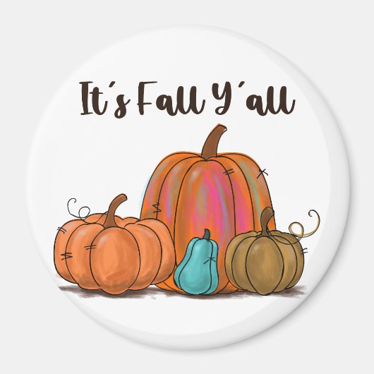 秋のY'all Pumpkins マグネット (正面)