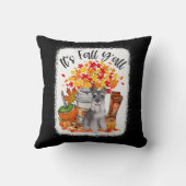 秋のY'all Schnauzer Dog Halloween Thanksgivi クッション (裏面)