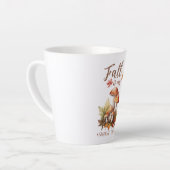 秋はお気に入りの私の色 – マッシュルーム&離れ カフェラテマグ (左アングル)