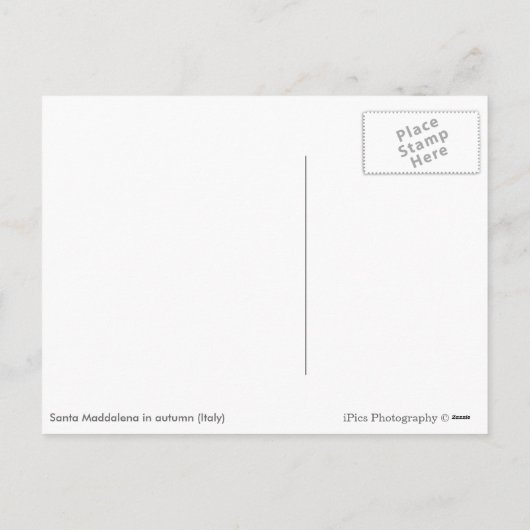 秋はがきドロマイト村 シーズンポストカード (裏面)