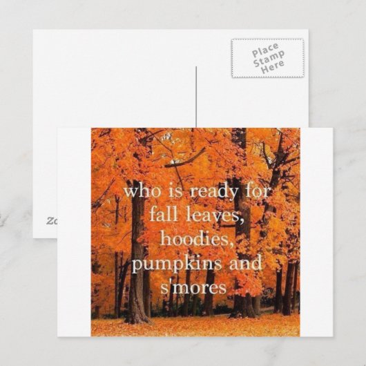 秋はがき ポストカード (正面/裏面)