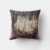 秋はここへフローラウィンドウタイポグラフィアート クッション (裏面)