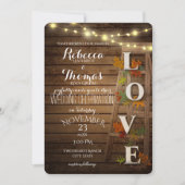 秋はしご離れと愛結婚の 招待状 (正面)