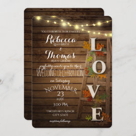 秋はしご離れと愛結婚の 招待状