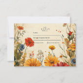 秋はっきりしたのフローラ結婚の 出欠カード (正面)