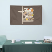 秋はイエスのために決して葉しない  横断幕 (トレードショー)