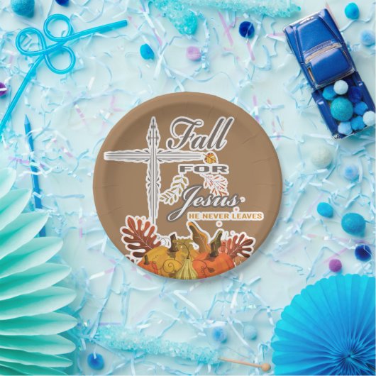 秋はイエスのために、彼は決して葉1   ペーパープレート (パーティー)