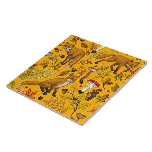 秋はオレンジ色 タイル (側面)