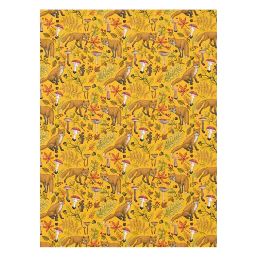 秋はオレンジ色 テーブルクロス (正面)