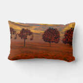 秋はカエデの木の芸術のギフトを着色します ランバークッション (裏面)
