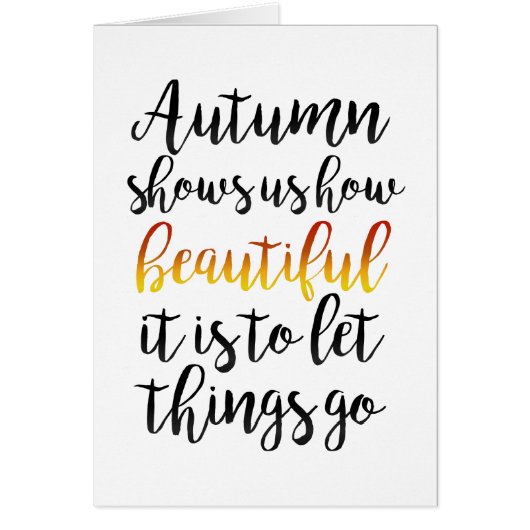 秋はグリーティングカードの美しさを見せる (正面)