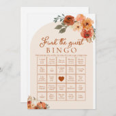 秋はゲストブライダルシャワービンゴゲームを検索 招待状 (正面/裏面)