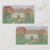 秋はコテージの名刺をかやぶきにしました 名刺 (正面/裏面)