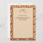 秋はパーティの招待状を扱います 招待状 (裏面)