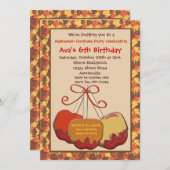 秋はパーティの招待状を扱います 招待状 (正面/裏面)