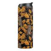 秋はフクロフクロウ黒 タンブラー (回転左)