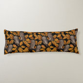 秋はフクロフクロウ黒 ボディピロー (裏面)