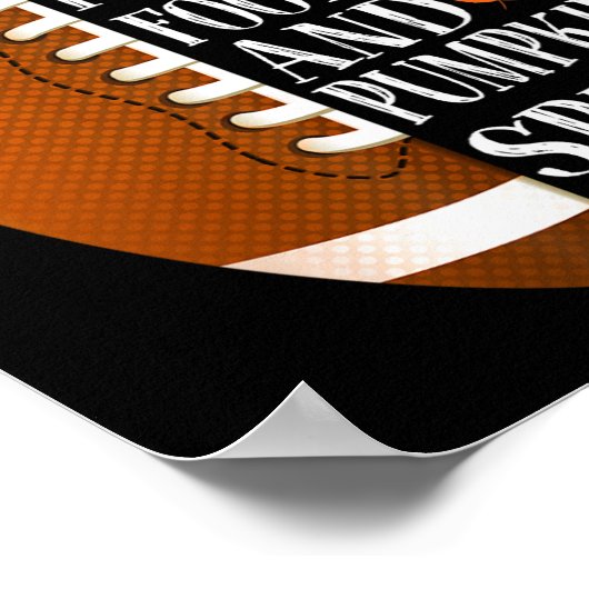 秋はフットボールとパンプキンスパイスゲームデイコフ用 ポスター (角)