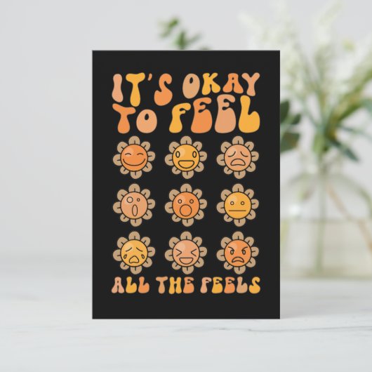 秋はメンタルヘルス感じの全て感じのOk サンキューカード (スタンド正面)