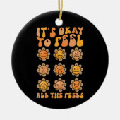 秋はメンタルヘルス感じの全て感じのOk セラミックオーナメント (正面)