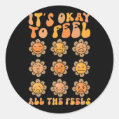 秋はメンタルヘルス感じの全て感じのOk ラウンドシール (正面)