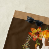 秋はリスと空気タイポグラフィにある ビーチタオル (インサイチュ)