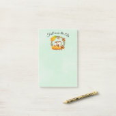 秋はリスと空気タイポグラフィにある ポストイット (デスク上)