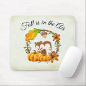秋はリスと空気タイポグラフィにある マウスパッド (マウス)