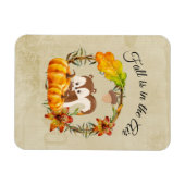 秋はリスと空気タイポグラフィにある マグネット (横)