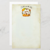 秋はリスと空気タイポグラフィにある 便箋 (正面/裏面)