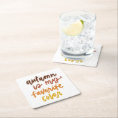 秋は僕のお気に入りの色 スクエアペーパーコースター (インサイチュ)