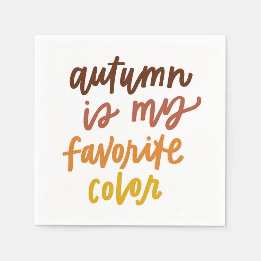 秋は僕のお気に入りの色 スタンダードカクテルナプキン (正面)