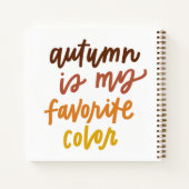秋は僕のお気に入りの色 ノートブック (裏面)
