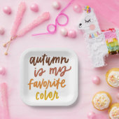 秋は僕のお気に入りの色 ペーパープレート (パーティー)