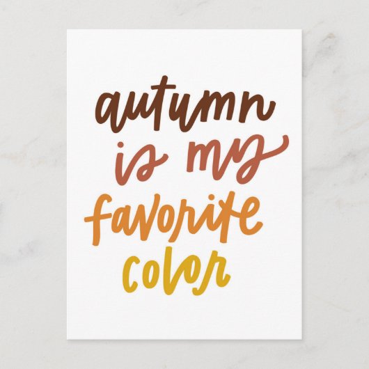 秋は僕のお気に入りの色 ポストカード (正面)