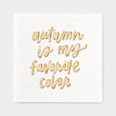 秋は僕のお気に入りの色 箔ナプキン (正面)