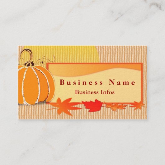 秋は名刺を着色します 名刺 (正面)