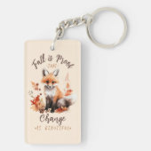 秋は変化が美しいという証明 – キツネ キーホルダー (裏面)
