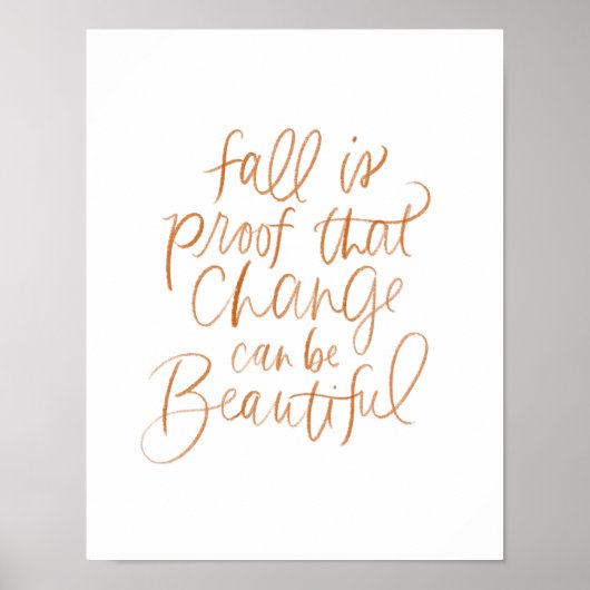 秋は変化が美しい証拠 ポスター (正面)