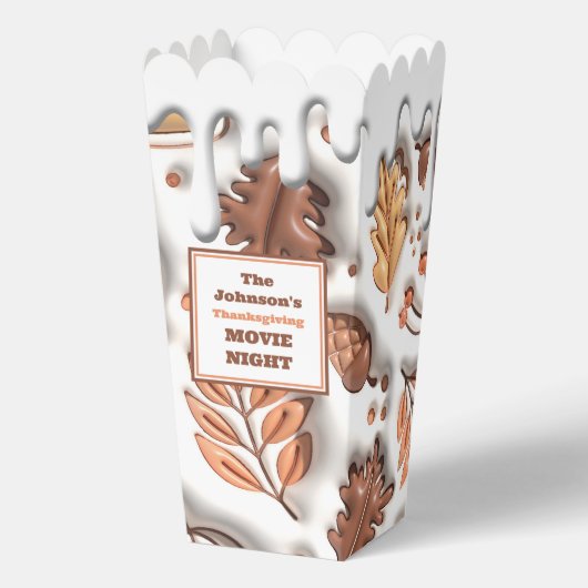 秋は感謝祭の家族の名映画の夜 フェイバーボックス (裏面)