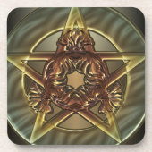 秋は星形五角形を影で覆います コースター (正面)