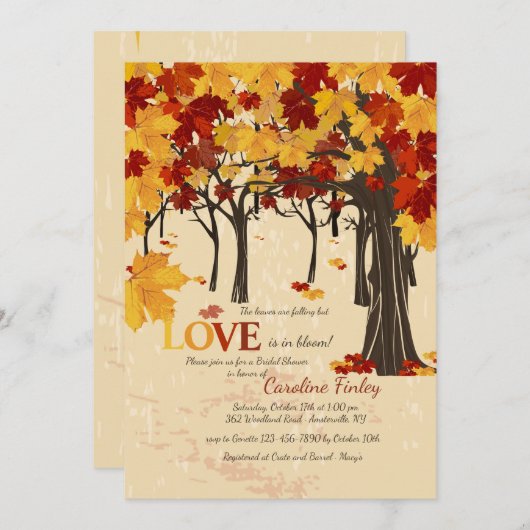 秋は来る招待状 招待状 (正面/裏面)