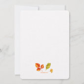 秋は来る招待状 招待状 (裏面)