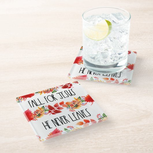 秋は決して信仰を葉持たない ガラスコースター (アングル)