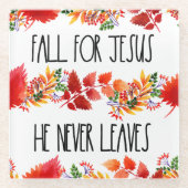 秋は決して信仰を葉持たない ガラスコースター (正面)