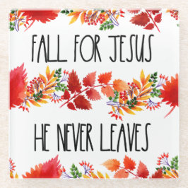 秋は決して信仰を葉持たない ガラスコースター