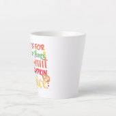 秋は温かいハグ熱いコーヒーとカボチャのスパイスのための カフェラテマグ (正面)