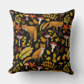 秋は狐の色を付ける クッション (正面)