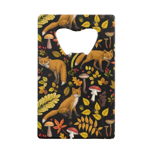 秋は狐の色を付ける クレジットカード栓抜き (裏面)