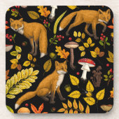 秋は狐の色を付ける コースター (正面)